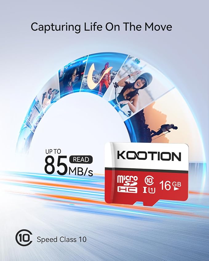 KOOTION 16 GB Micro SD Cards 5-Pack, Class 10 MicroSDHC Flash Memory Card - Image 2