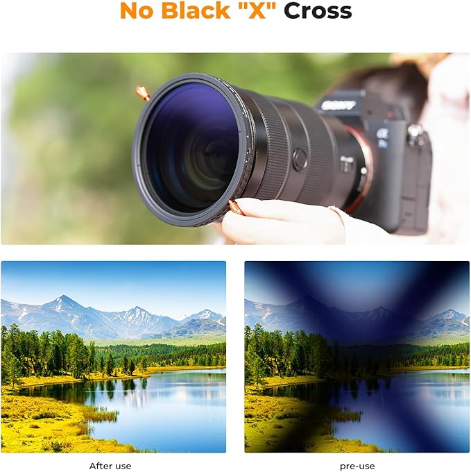 K&F CONCEPT 58mm Variable ND2-32 & Circular Polarizing Lens Filter in 1 - Image 5
