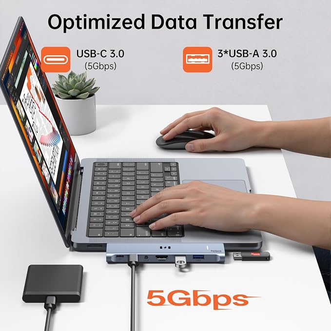USB C Adapter HDMI Hub for MacBook Pro/Air M5 M4 M3 M2 M1 2025-2018 13" 15" 16" - Image 6