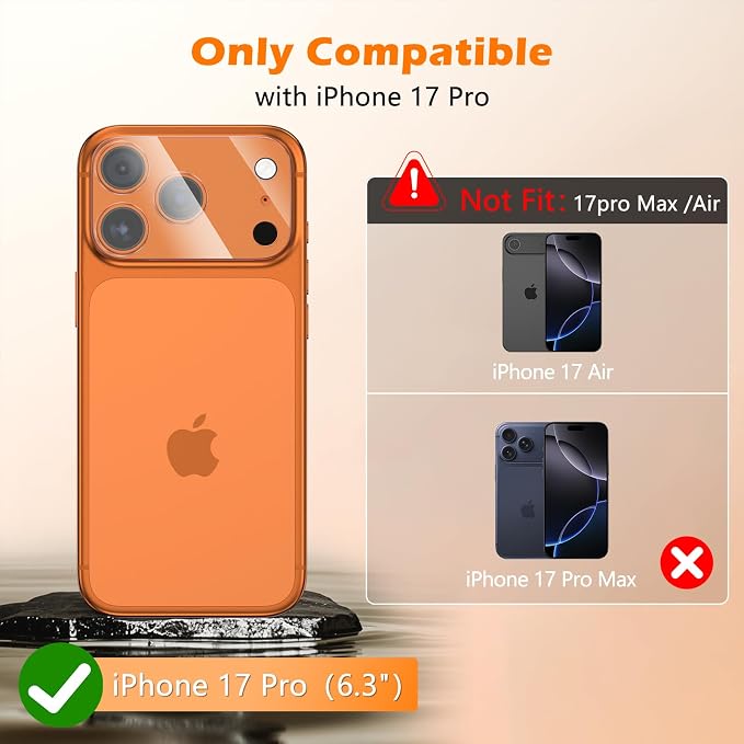 imluckies 3 Pack for iPhone 17 Pro 6.3" Camera Lens Protector, HD Clear - Image 8