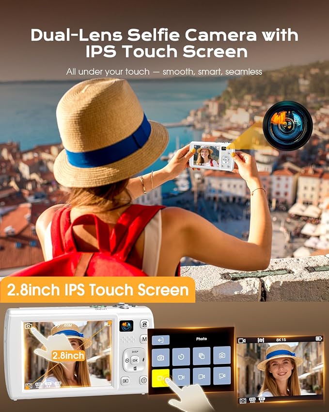 88MP Digital Camera for Photography, 2026 New WiFi 8K Vlog Video Camera for - Image 4