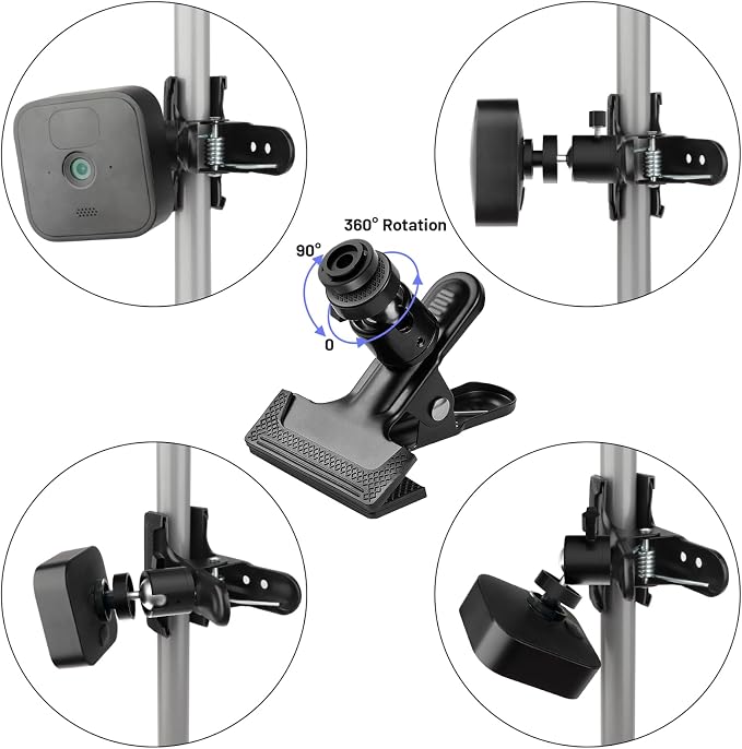 iTODOS 2 Pack Clip Clamp Mount for Blink Outdoor 4//XT/XT2/Mini, Metal Holder - Image 5