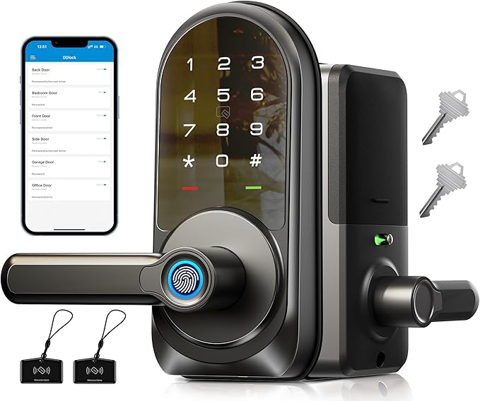 Veise RZ09 Smart Lock, 7-in-1 Keyless Entry by Veise