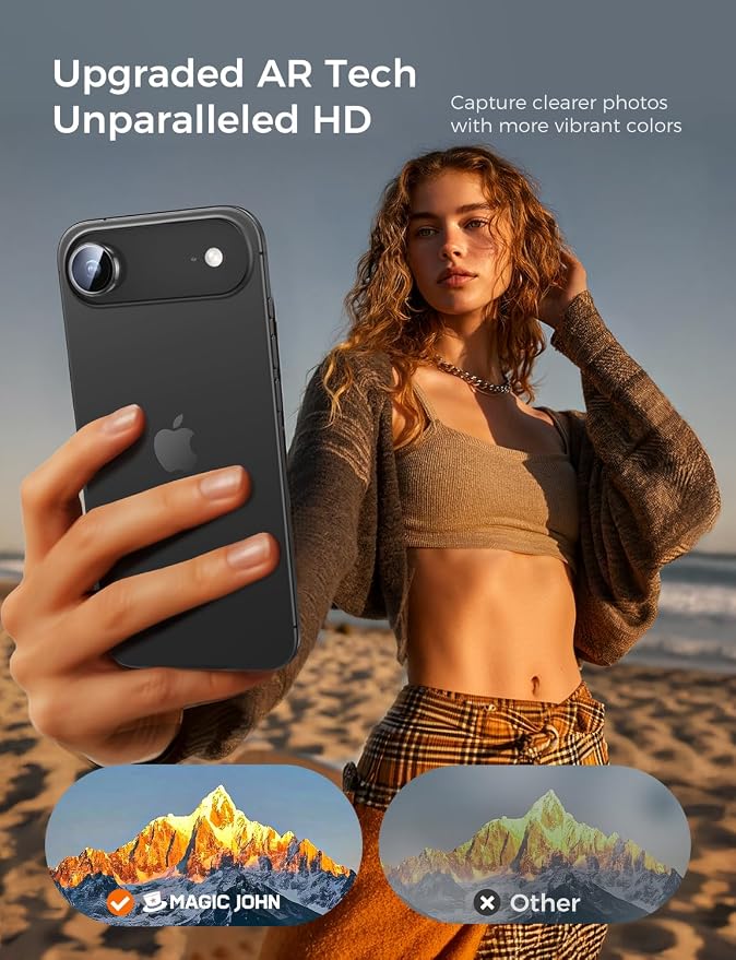 MAGIC JOHN for iPhone Air Camera Lens Protector 9H Aerospace Tempered Glass - Image 4