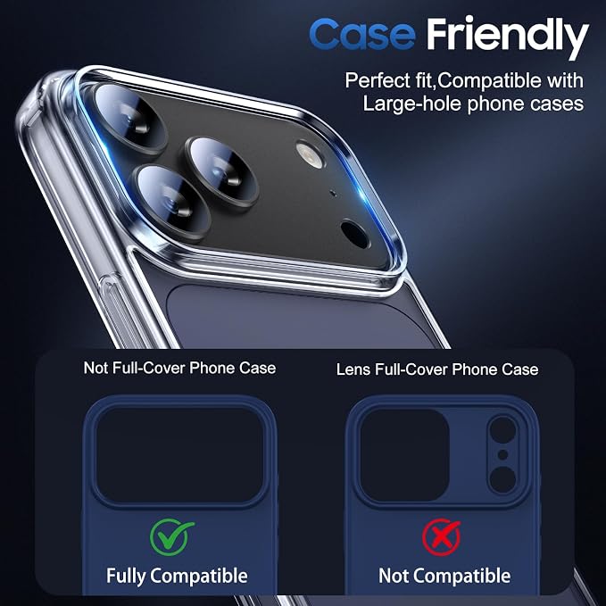 UniqueMe for 3 Pack iPhone 17 Pro Camera Lens Protector - Image 6