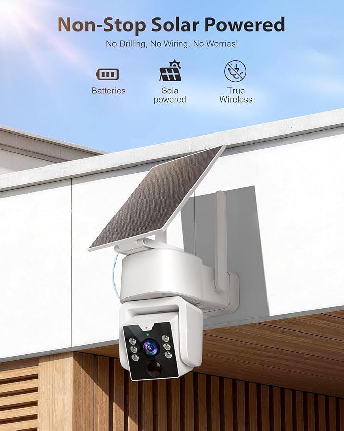 5G & 2.4G Wi-Fi Outdoor Camera Wireless, Solar Security Cameras Wireless Outdoor - Image 2
