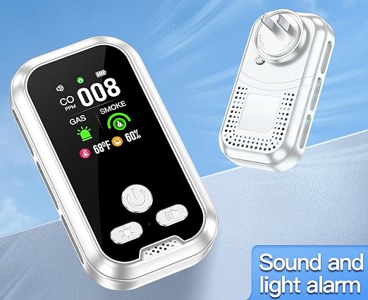 Plug in 6-in-1 Environment Detectors, HD Display Temperature Humidity Monitor - Image 5