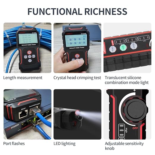 NOYAFA NF-8209S Network Cable Tester, Ethernet Cable Tester - Image 5