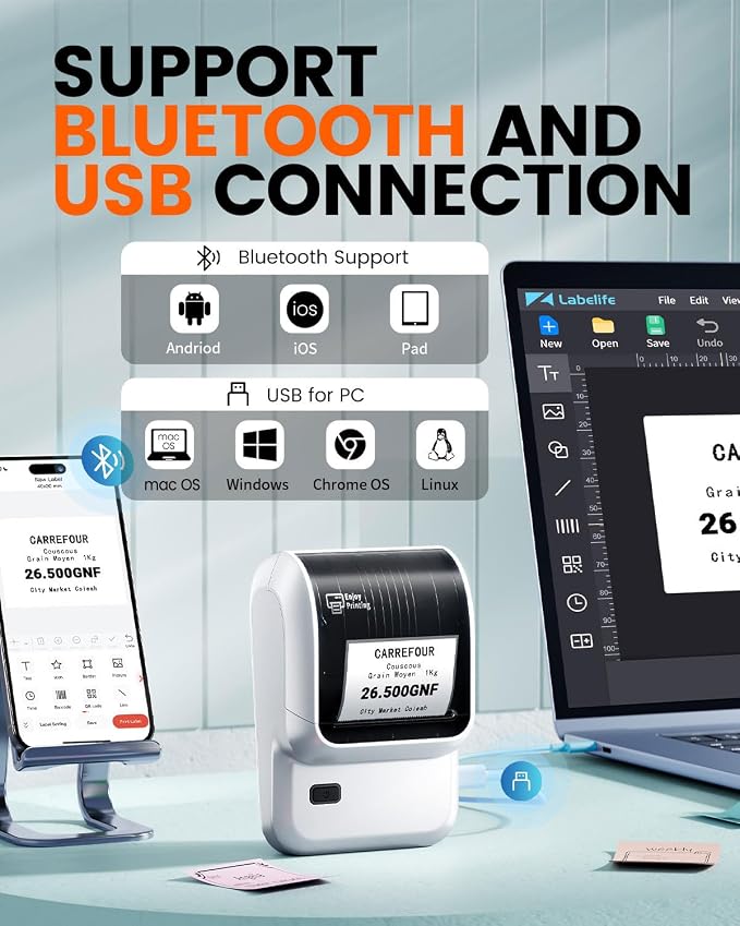 Ponek Label Maker, M100 Address Label Printer, Versatile App - Image 6