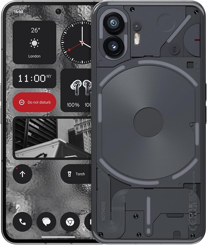 Nothing Phone - 256 GB + 12 GB Ram, Glyph Interface, OS 2.0, 50 MP Dual Camera by Nothing