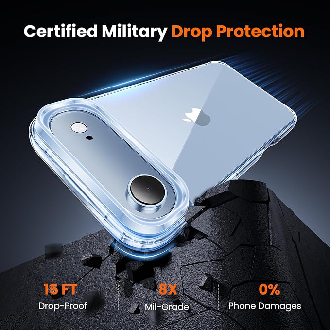 toushion 3 in 1 for iPhone Air Case Clear, Screen Protector *1 & Camera Lens - Image 3