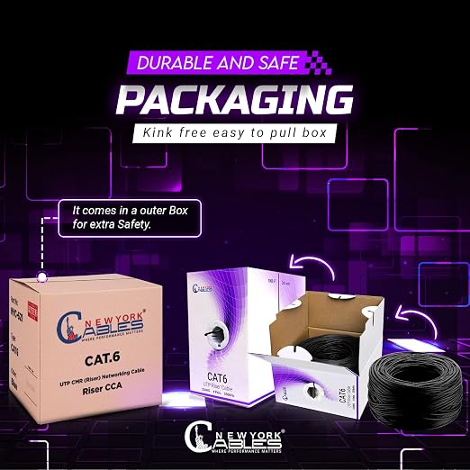 NewYork Cables | CAT6 Ethernet Cable 1000ft | Bulk Riser 23AWG, UTP 4 Pairs - Image 6