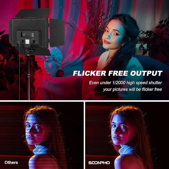 2Pack RGB LED Video Light Kit 12.6in - Image 4