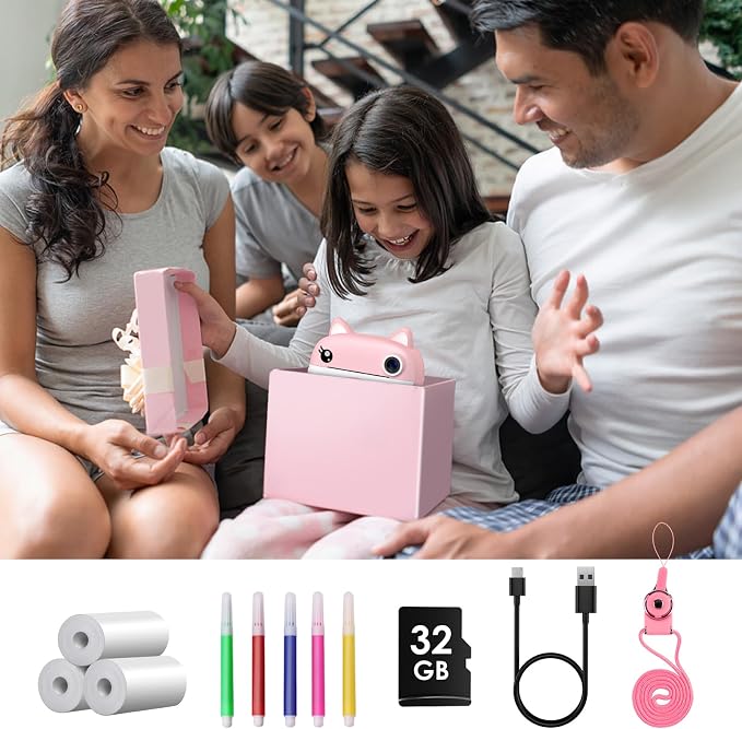 Kids Camera Instant Print, 3.0" HD Screen Kids Instant Cameras, Christmas - Image 7