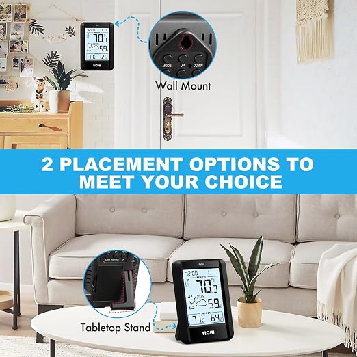 Indoor Outdoor Thermometer Wireless Weather Station External Thermometer - Image 6