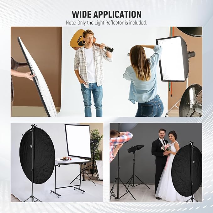 NEEWER 51 Inch/130 Centimeter Light Reflector Diffuser 5 in 1 Collapsible Multi - Image 3