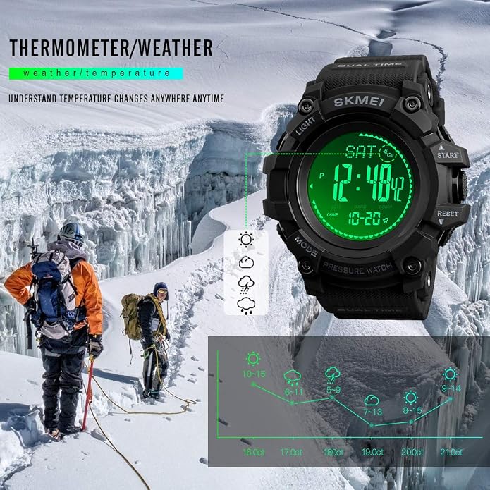 SKMEI Compass Watch Army, Digital Outdoor Sports Watch - Image 6