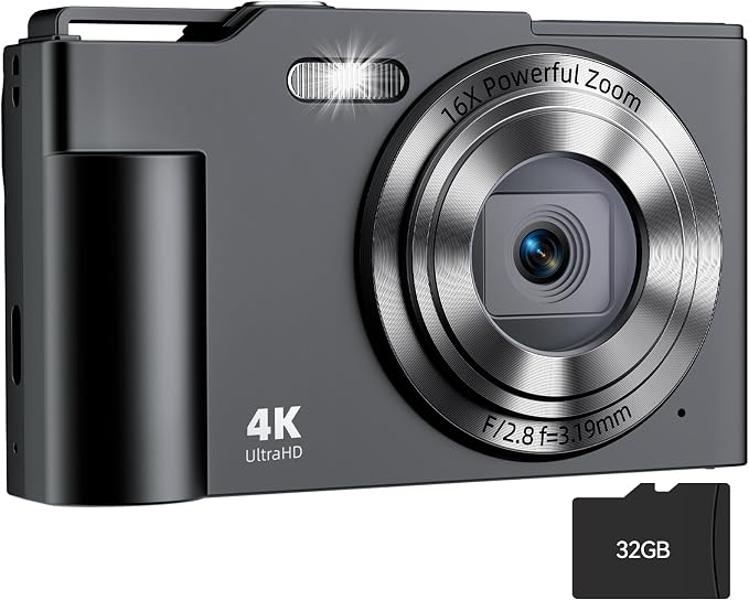 Digital Camera, FHD 4K Digital Point and Shoot Camera by Unknown