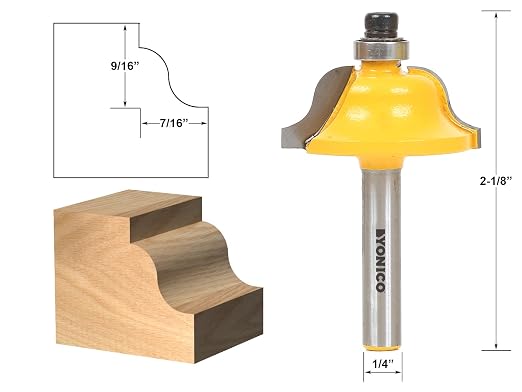 YONICO Roman Ogee Router Bits Edge Forming 7/16-Inch 1/4-Inch Shank 13183q - Image 2