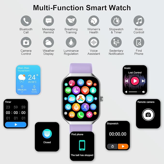 Smart Watch, 1.96" HD Screen SmartWatch - Image 6