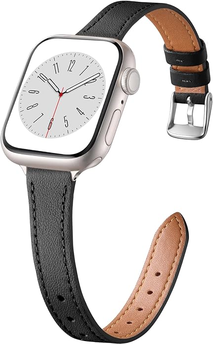 Charlam Slim Leather Band Compatible by Charlam