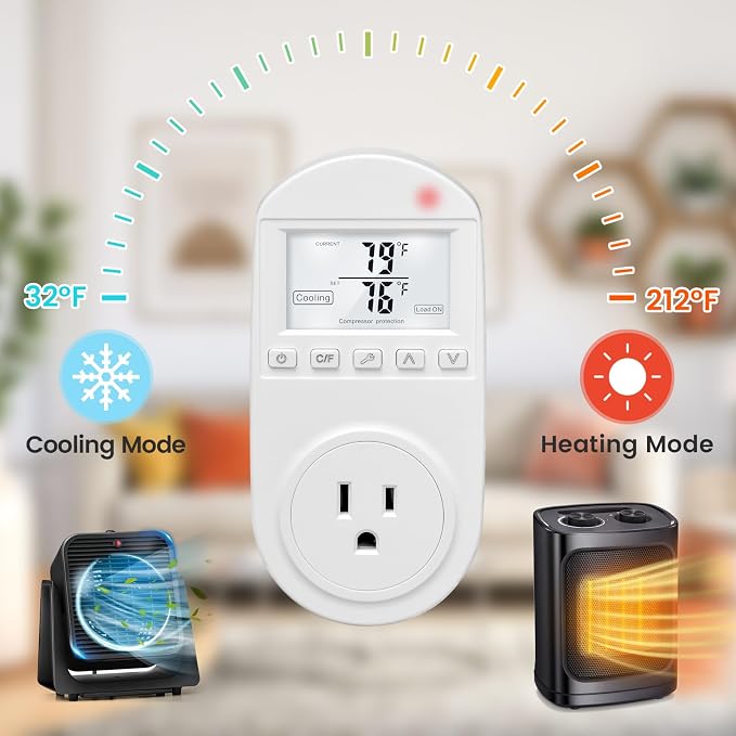 Temperature Controlled Outlet, Briidea Thermostat Outlet Compatible - Image 3