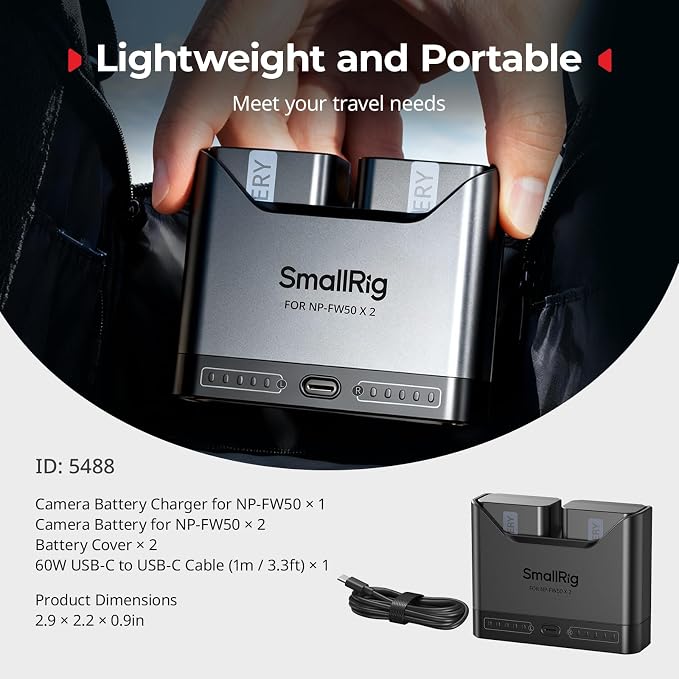 SMALLRIG NP-FW50 Camera Battery Set - Image 9