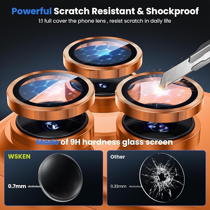 WSKEN for iPhone 17 Pro/iPhone 17 Pro Max Camera Lens Protector - Image 4