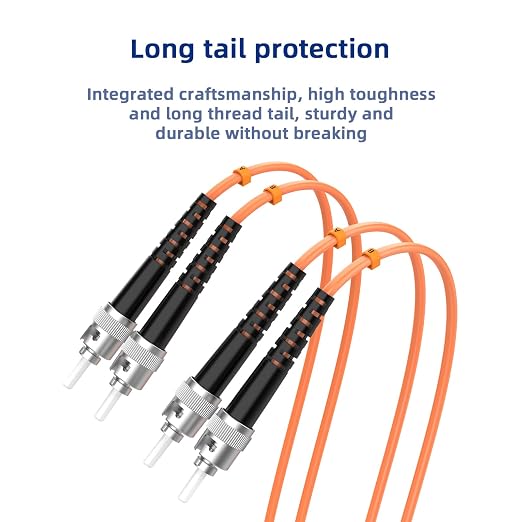 Fiber Optic Cable Duplex ST to ST OM1 62.5/125μm Multimode Fiber Patch Cable - Image 5