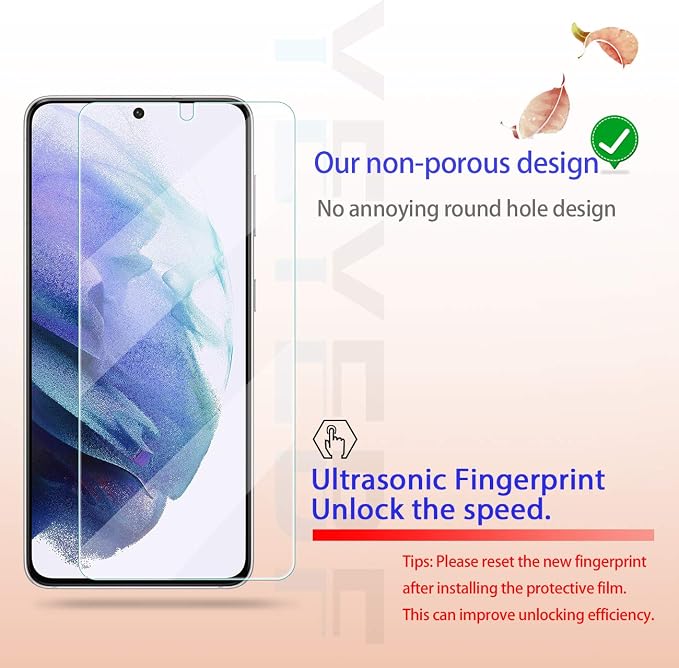 Galaxy S21 HD Clear Tempered Glass Screen Protector + Camera Lens Protectors - Image 4