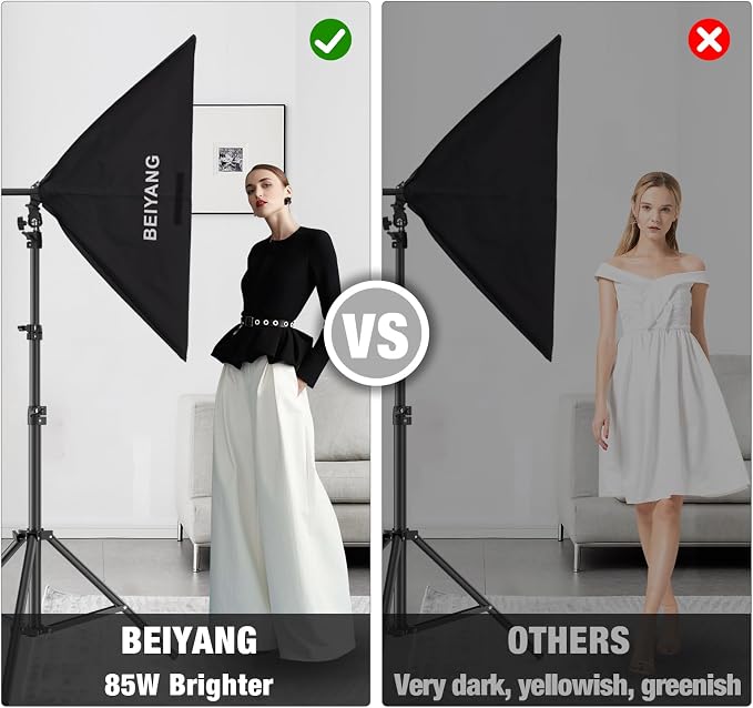 BEIYANG Softbox Lighting Kit, 2x20''x28'' Photography Soft Box - Image 6