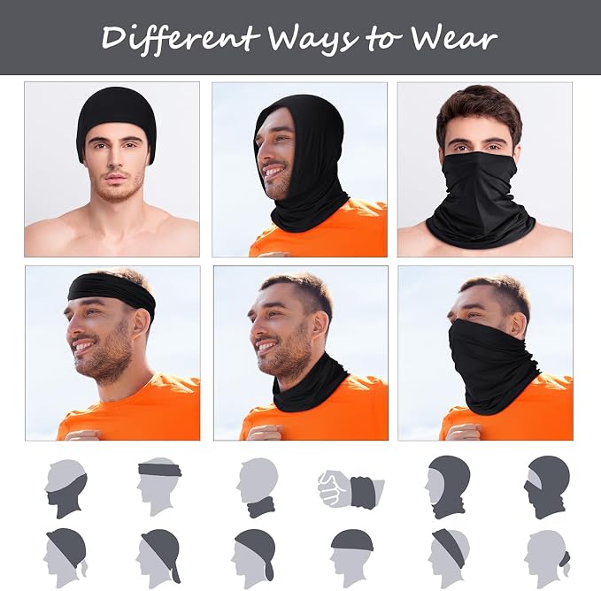 Geyoga 6 Pieces Summer UV Protection Cooling Neck Gaiter Face Clothing Neck - Image 4