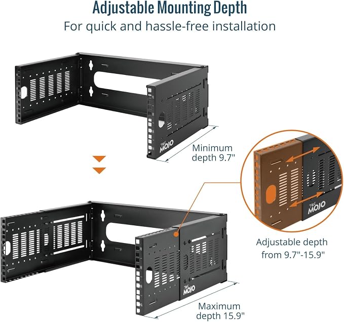 Tecmojo 4U Wall Mount Network Rack, Fits Shallow IT Equipments, 110 lbs Capacity - Image 4