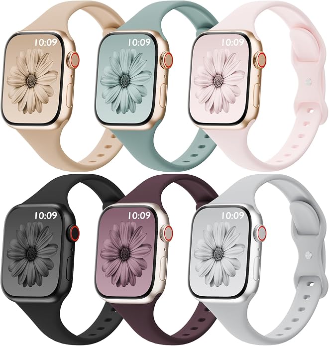 6 Pack Thin Bands Compatible by SLIMBAND