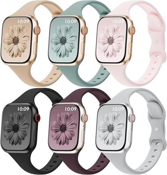 6 Pack Thin Bands Compatible by SLIMBAND
