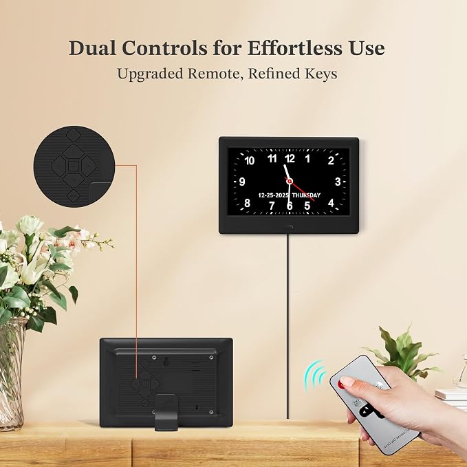 7'' Dementia Clock For Seniors, Large Display Digital Clock - Image 7
