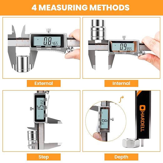 HARDELL Digital Caliper, Rechargeable Caliper Measuring Tool - Image 7