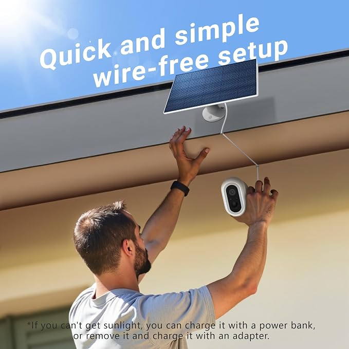Laview 2K Solar Security Cameras Wireless Outdoor, Rechargeable Battery Wifi - Image 3