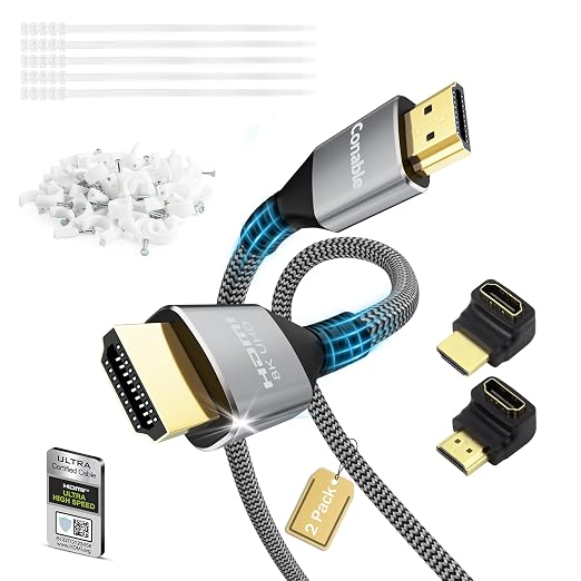Conable 8K HDMI 2.1 Cable, Real Certified Cable, Ultra HD Braided Cord by Conable