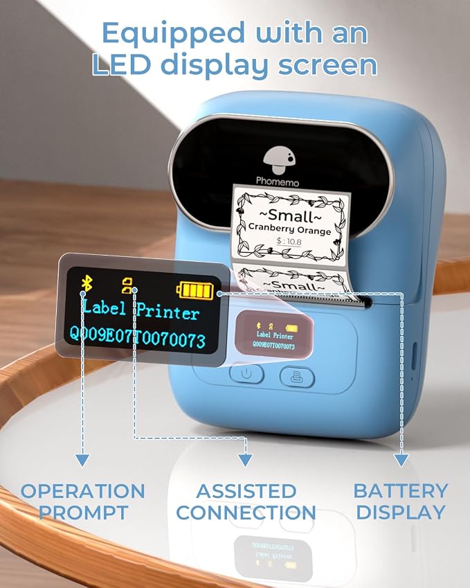 Phomemo Label Maker with 3 Labels- M110 Portable Bluetooth Label Maker Machine - Image 7