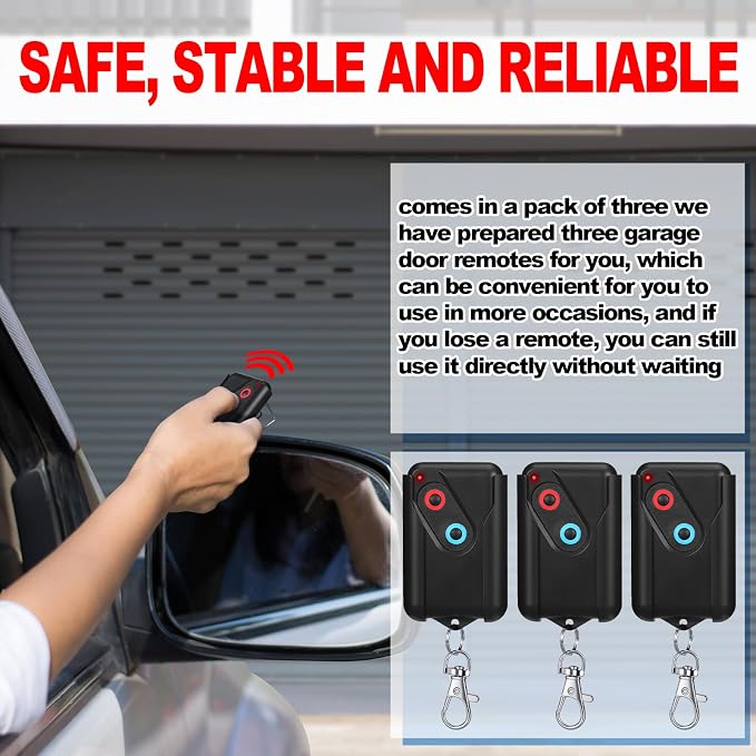 Kingdder 3 Pcs Garage Door Remote Compatible - Image 7