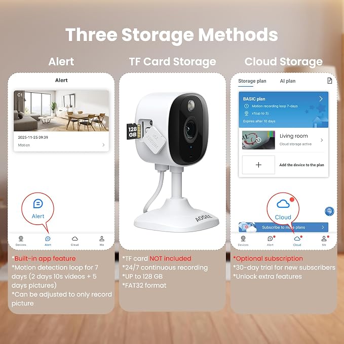 AOQEE 2K Cameras for Home Security-Outdoor/Indoor Camera for - Image 6