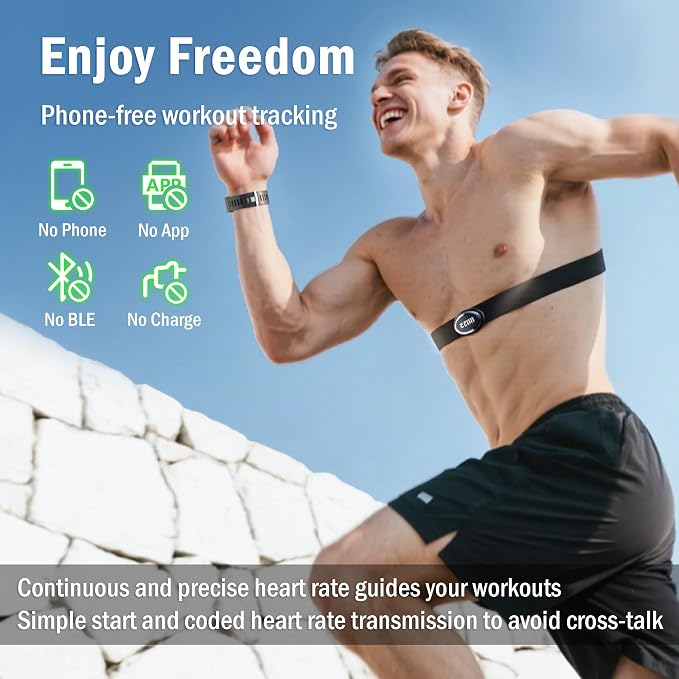 EZON Heart Rate Monitor and Chest Strap, Exercise Heart Rate Monitor, Sports - Image 5