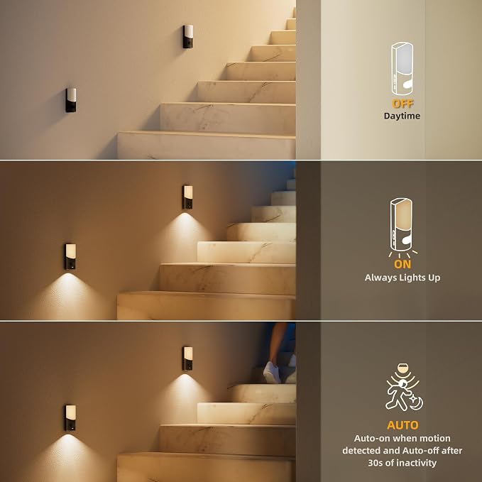 Lyridz Motion Sensor Wall Sconce, Up & Down Dual Beam Rechargeable Night Light - Image 7