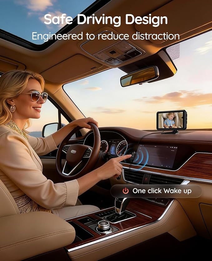 Babyvue Wireless Baby Car Camera, 5.2" Display, 1080P HD IR Night Vision - Image 6