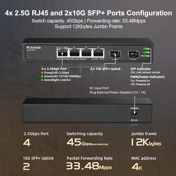 MokerLink 4 Port 2.5G Ethernet Switch - Image 4