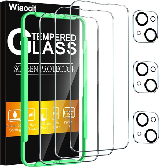 Wiaocit 3 Pack Tempered Glass Screen Protector by Wiaocit