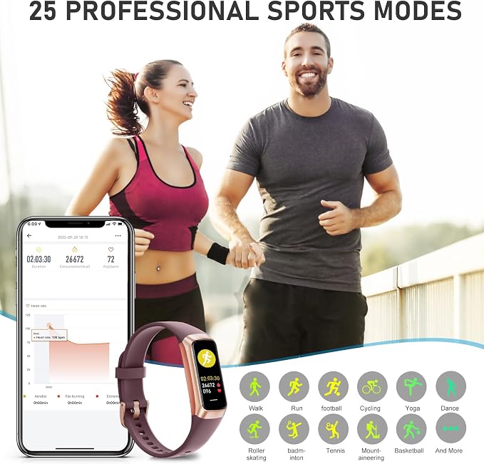 Fitness Tracker with 24/7Heart Rate, Blood Pressure, Sleep Tracking, Activity - Image 3