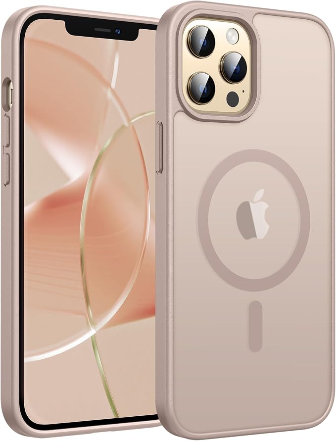 FNTCASE for iPhone 12 Pro Max Case: Translucent Matte Magnetic Phone Cover by FNTCASE