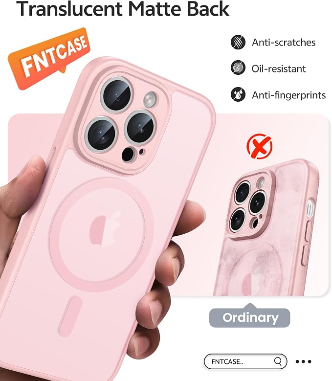 FNTCASE for iPhone 13 Pro Case: Magnetic Translucent Matte Slim Cases - Image 6